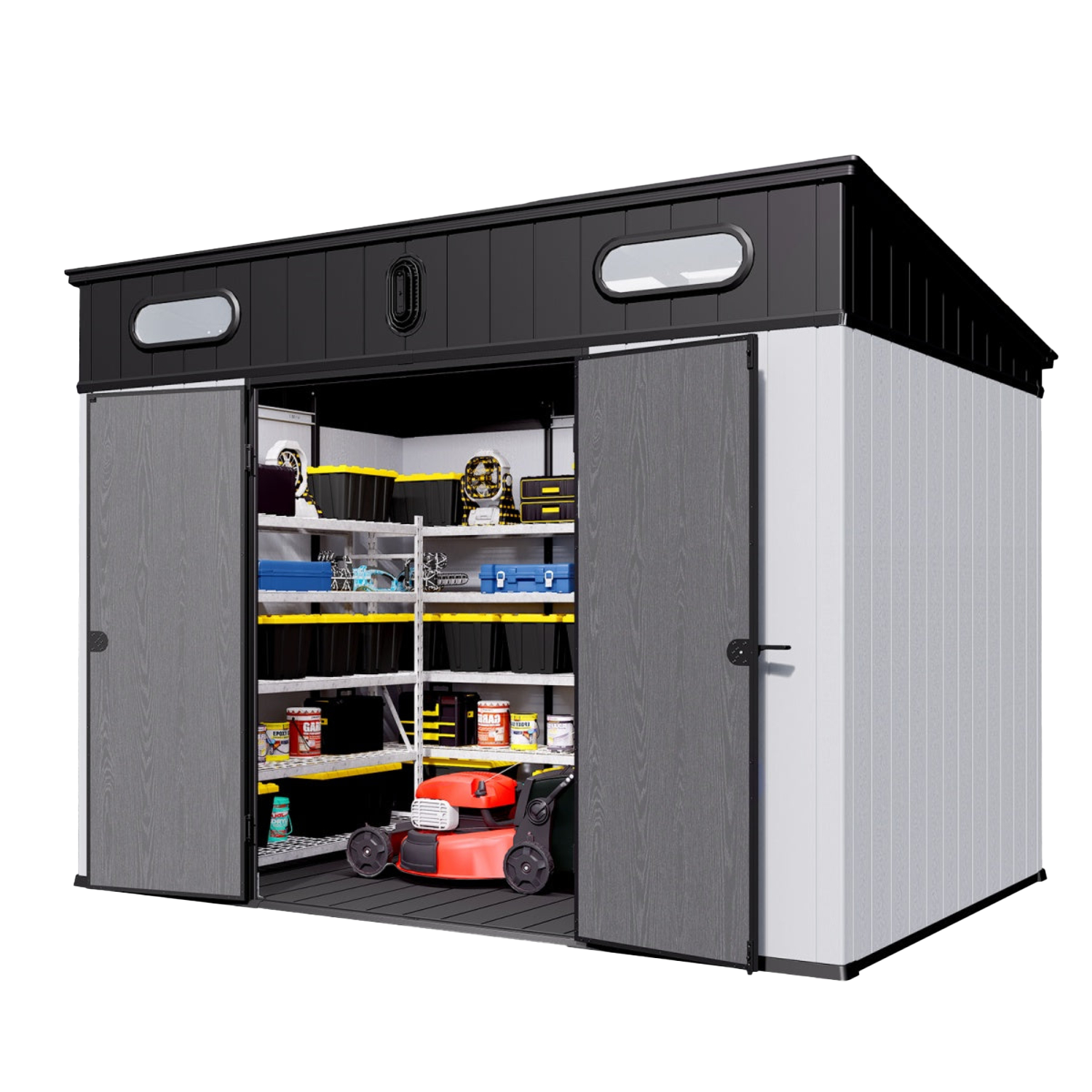 Chery Industrial 10x7 ft Resin Outdoor Storage Shed with Floor