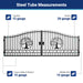 Greatbear 20x8 ft Steel Dual Swing Driveway Gate with Wider Goalposts - Serenity Provision