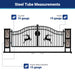 Greatbear 20x8 ft Dual Swing Driveway Gate with Ornamental Posts - Serenity Provision