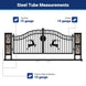 Greatbear 20x8 ft Dual Swing Driveway Gate with Ornamental Posts - Serenity Provision