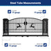 Greatbear 20x8 ft Dual Swing Driveway Gate with Ornamental Posts - Serenity Provision