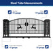 Greatbear 20x8 ft Dual Swing Driveway Gate with Ornamental Posts - Serenity Provision