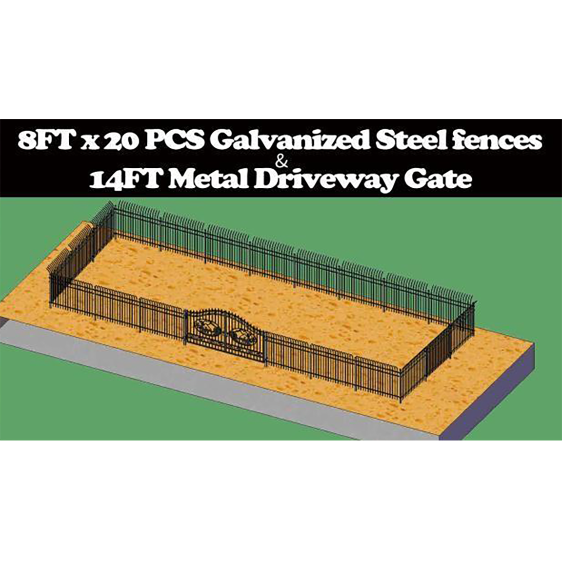 Greatbear Wrought Iron Fence & Driveway Gate - Serenity Provision