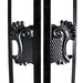 Greatbear 16x7 ft Steel Dual Swing Driveway Gate with Horse Pattern - Serenity Provision