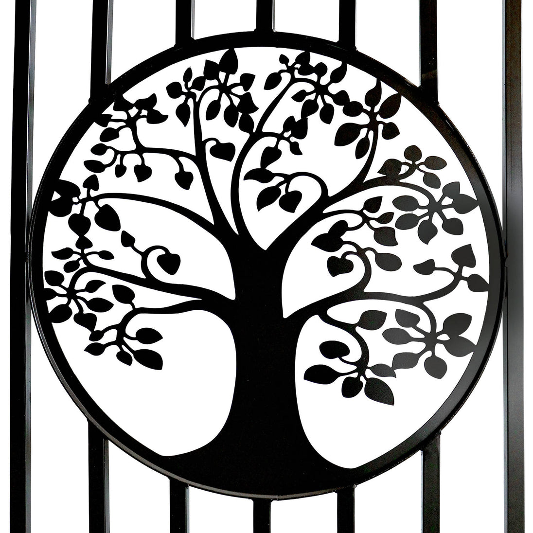 Greatbear 14x8 ft Steel Dual Swing Driveway Gate with Wider Goalposts - Serenity Provision