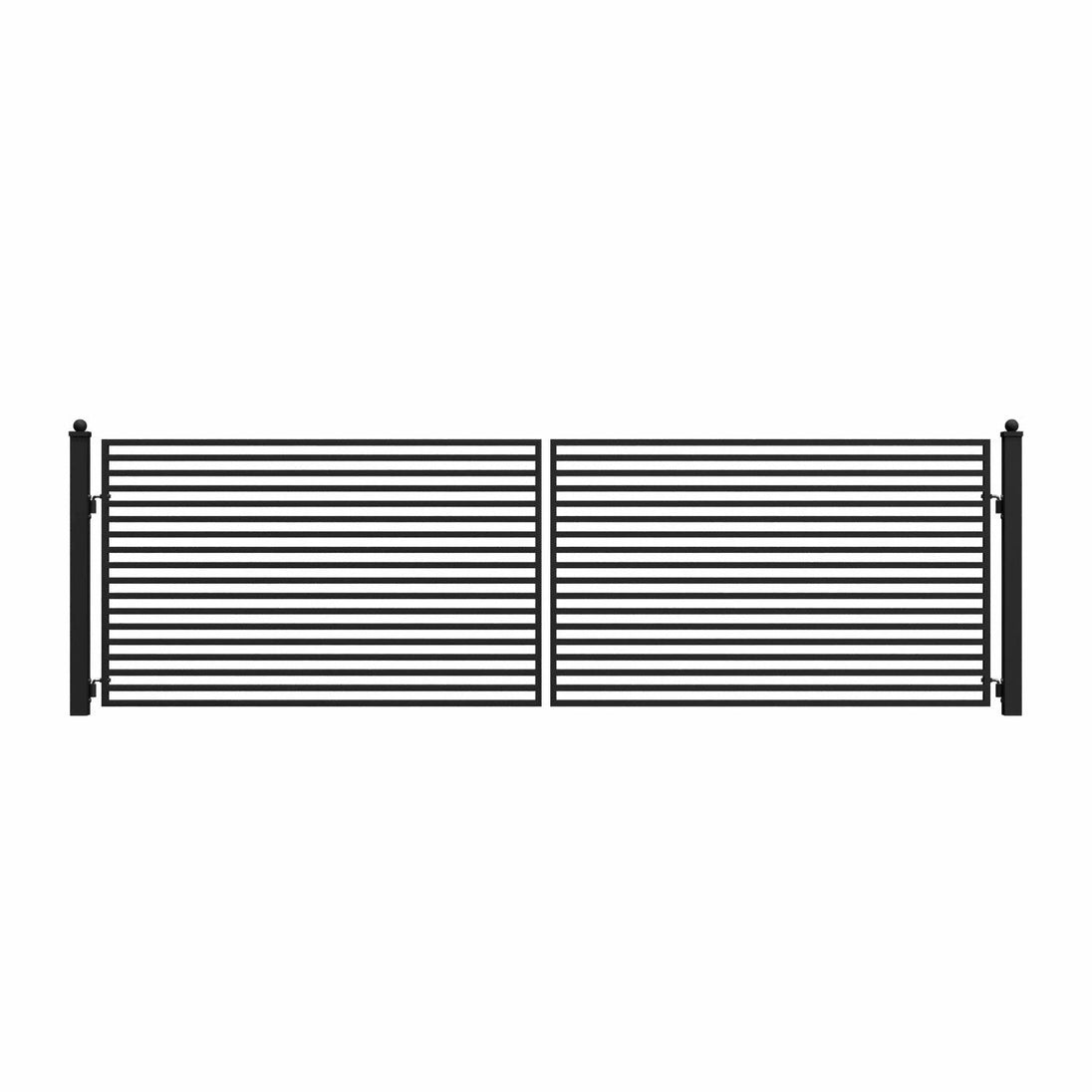 Greatbear 18x6 ft Steel Dual Swing Driveway Gate - MILAN Style - Serenity Provision
