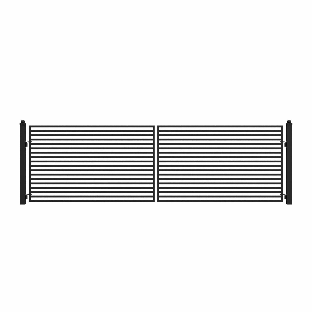 Greatbear 18x6 ft Steel Dual Swing Driveway Gate - MILAN Style - Serenity Provision