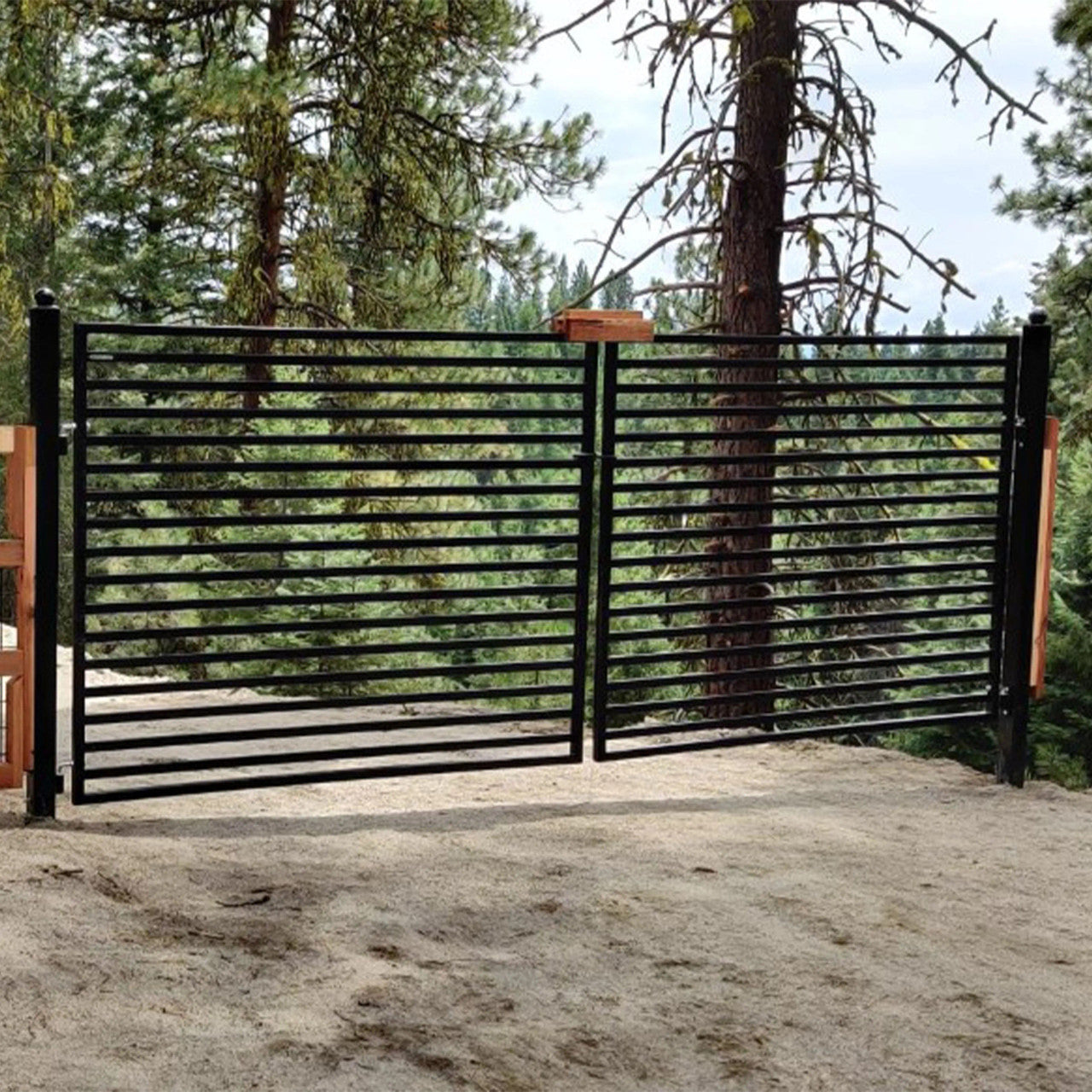 Greatbear 18x6 ft Steel Dual Swing Driveway Gate - MILAN Style - Serenity Provision