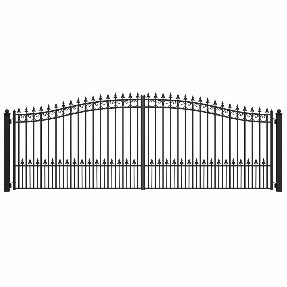 Greatbear 18x6 ft Steel Dual Swing Driveway Gate - PRAGUE Style - Serenity Provision