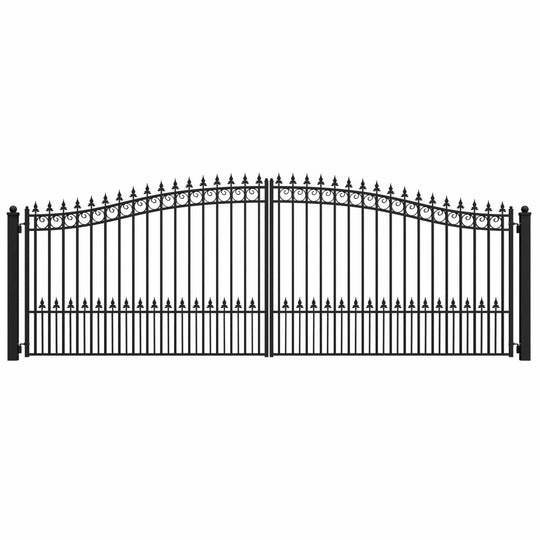 Greatbear 18x6 ft Steel Dual Swing Driveway Gate - PRAGUE Style - Serenity Provision