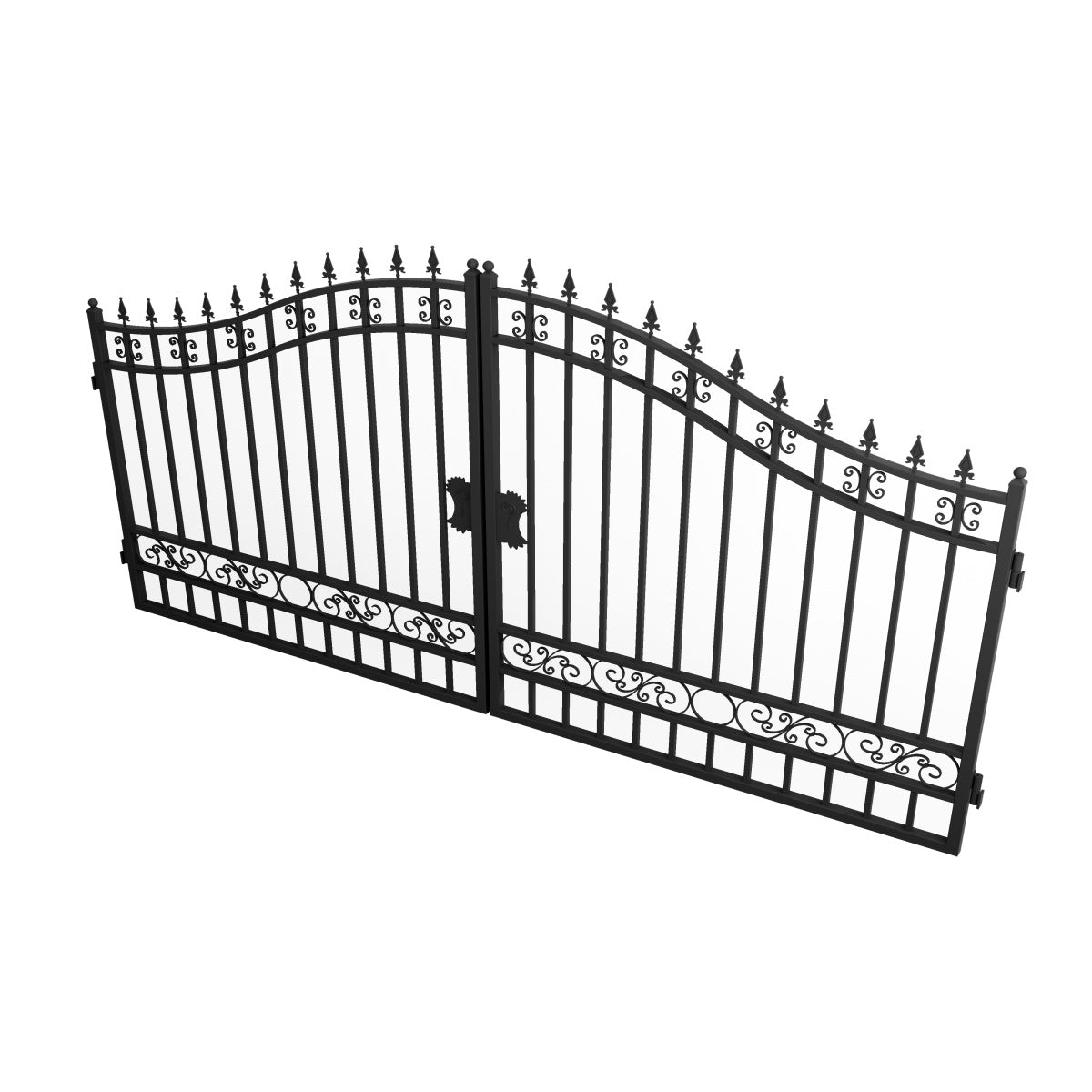 Greatbear 14x8 ft Steel Dual Swing Driveway Gate - Serenity Provision