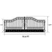 Greatbear 20x8 ft Steel Dual Swing Driveway Gate - Serenity Provision