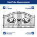 Greatbear 14x8 ft Steel Dual Swing Driveway Gate - Serenity Provision