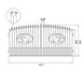 Greatbear 14x8 ft Steel Dual Swing Driveway Gate - Serenity Provision