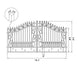 Greatbear 14x8 ft Steel Dual Swing Driveway Gate - Serenity Provision