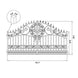 Greatbear 14x8 ft Steel Dual Swing Driveway Gate-European Style - Serenity Provision