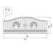 Greatbear 20x8 ft Steel Dual Swing Driveway Gate with Wider Goalposts - Serenity Provision