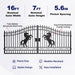 Greatbear 16x7 ft Steel Dual Swing Driveway Gate with Horse Pattern - Serenity Provision