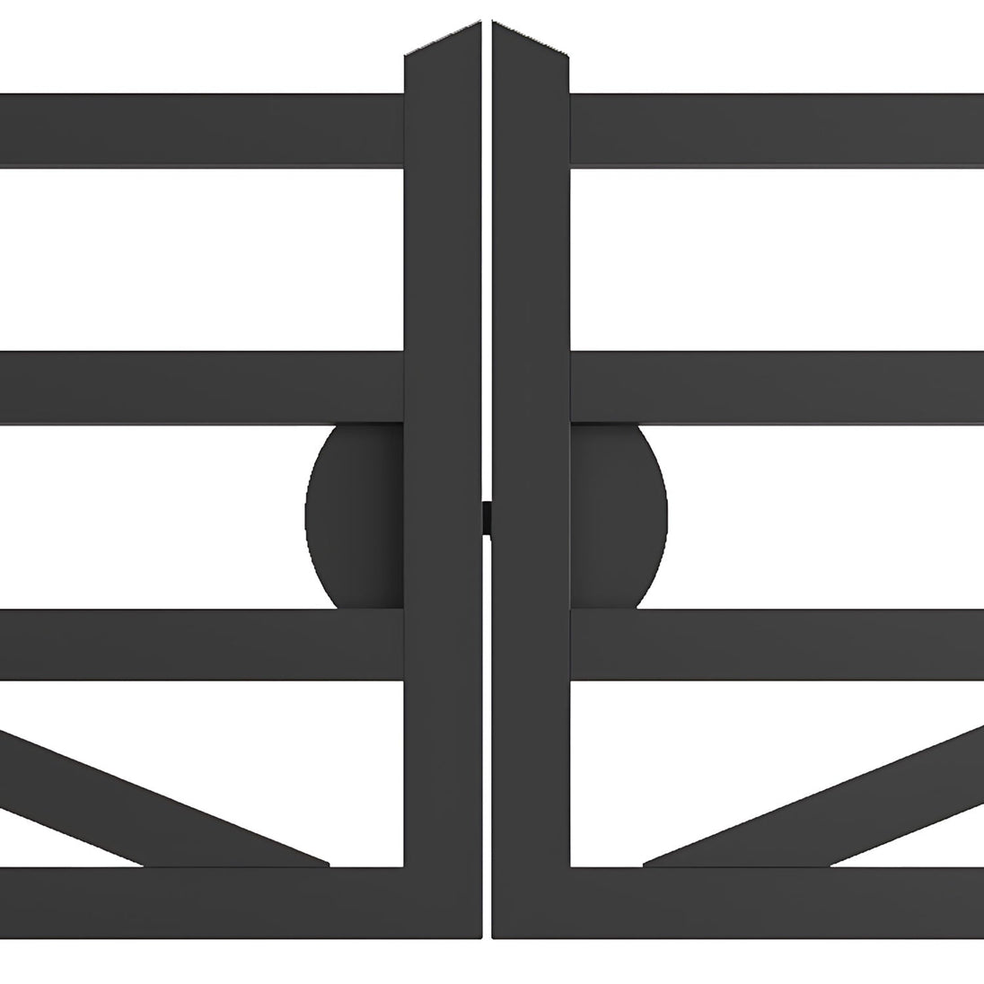 Greatbear 20 ft Farm Driveway Gate with Diagonal Tubes, Dual Swing - Serenity Provision