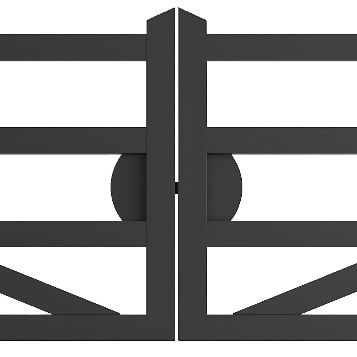 Greatbear 20 ft Farm Driveway Gate with Diagonal Tubes, Dual Swing - Serenity Provision