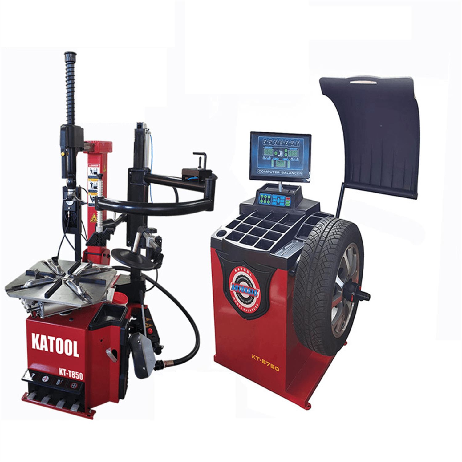 Katool KT-T850 Tire Changer & KT-B750 Wheel Balancer Combo