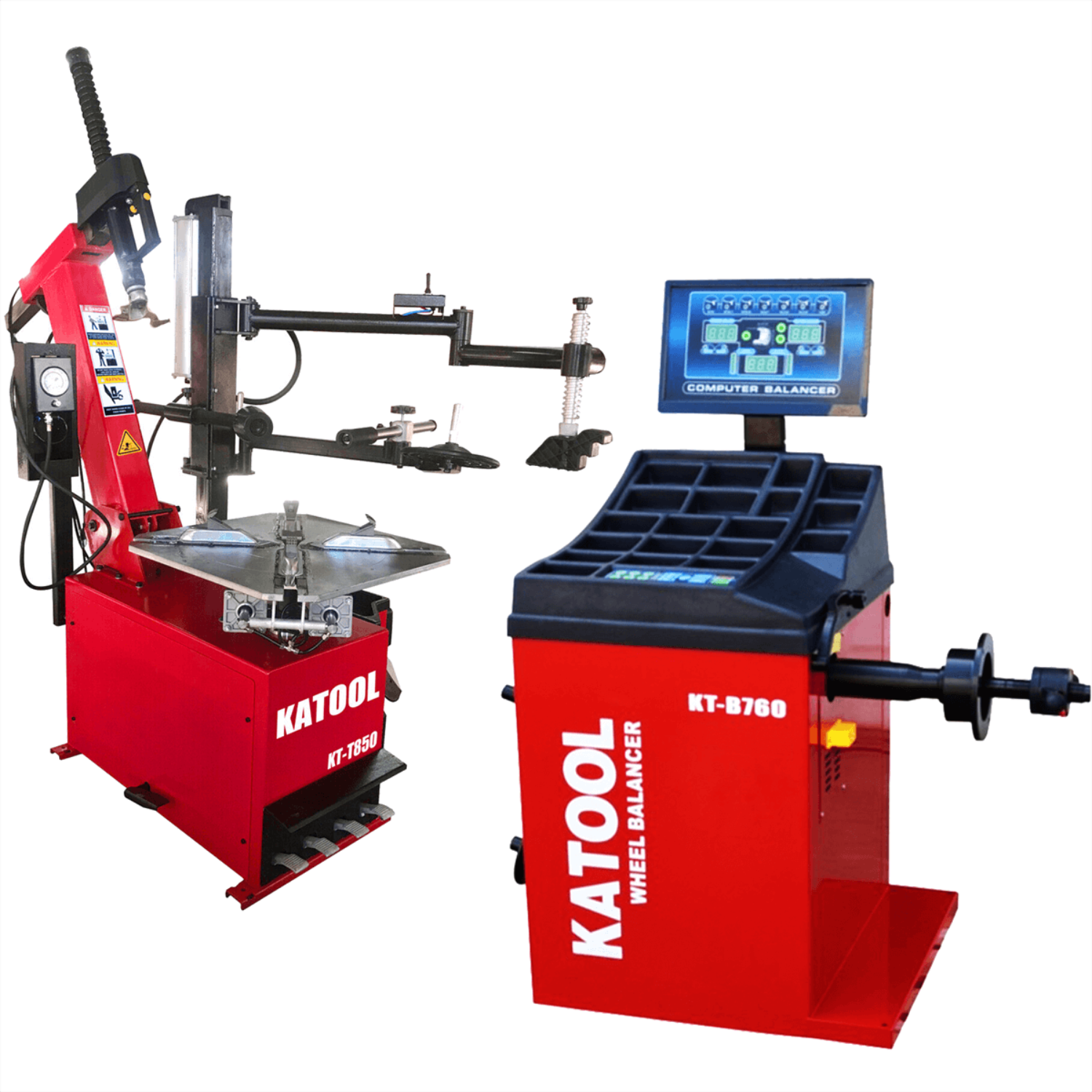 Katool KT-T850 Tire Changer & KT-B760 Wheel Balancer Combo