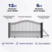 Aleko 12x6 ft Steel Sliding Driveway Gate - Serenity Provision