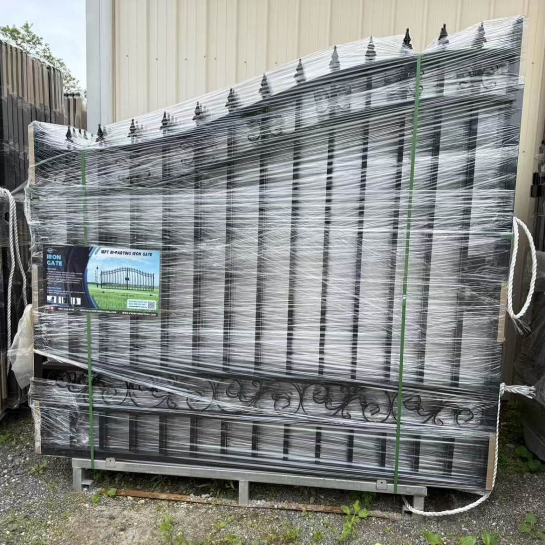 Greatbear 16x8 ft Steel Dual Swing Driveway Gate - Serenity Provision
