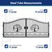 Greatbear 16x8 ft Steel Dual Swing Driveway Gate with Tree Pattern - Serenity Provision