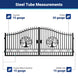Greatbear 16x8 ft Steel Dual Swing Driveway Gate with Tree Pattern - Serenity Provision